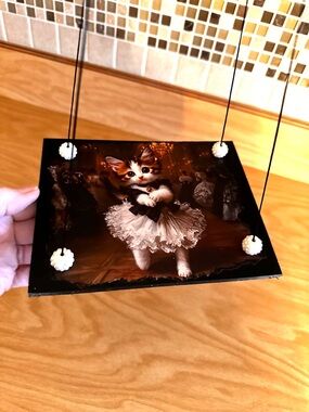 Hand crafted Decorative  fancy Cat floating hanging shelf